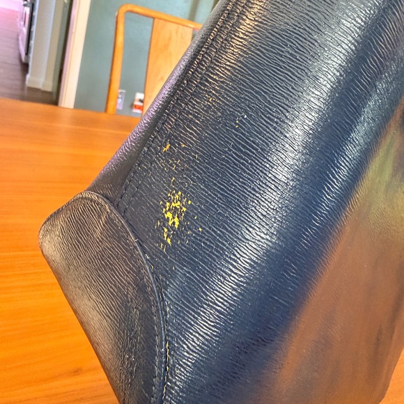 Longchamp Roseau Reversible Leather Tote Bag *peeling finish on navy side* - Picture 10 of 15